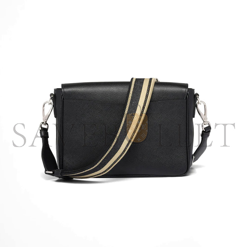 Pra*a saffiano leather shoulder bag 2vd046 (26*18*6.5cm)